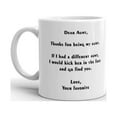 thumbnail image 2 of Dear Aunt, Thanks For Being My Aunt Coffee Tea Ceramic Mug Office Work Cup Gift 11oz, 2 of 3