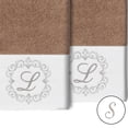 thumbnail image 2 of Authentic Hotel and Spa  100% Turkish Cotton Monica 2PC Embellished Hand Towel Set Latte S, 2 of 3