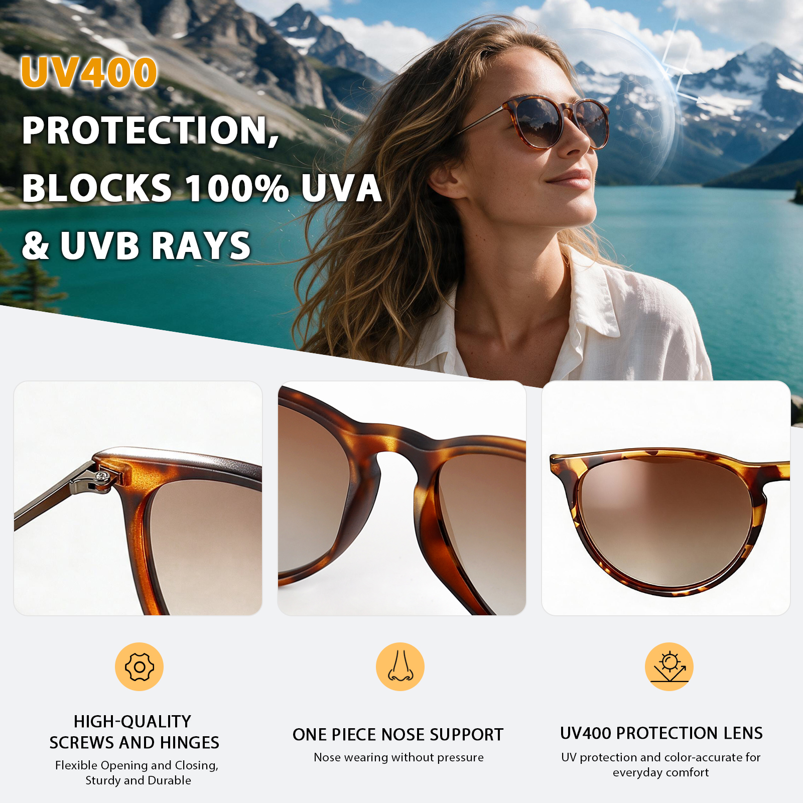 Looikoos Retro Round Polarized Sunglasses 2-Pack photo 4
