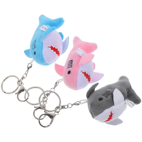 OUNONA 3-Pack Plush Keychains Soft Stuffed Animal Pendant for Bags, Backpacks, and Accessories