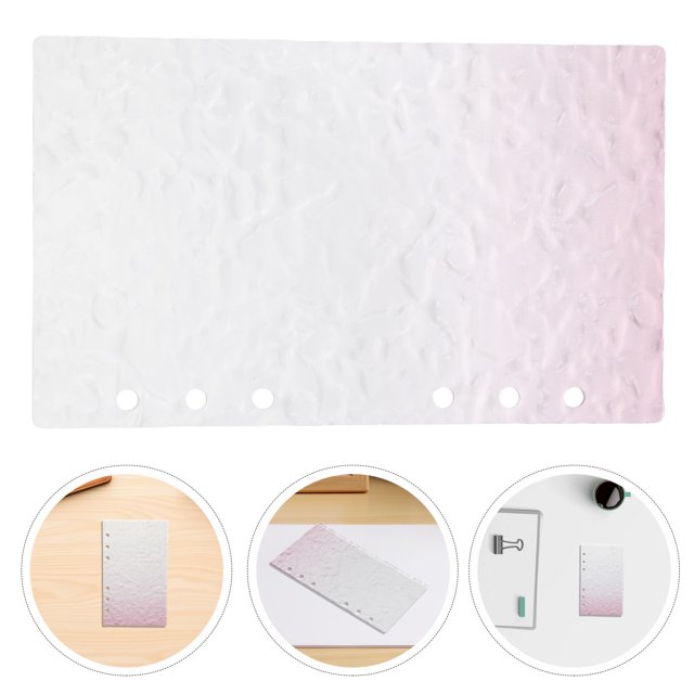 IDEANATEGRATE Protector Reutilizable Para Cuaderno A6 Con Cubierta Acrílica Rosa Transparente Para Planificador