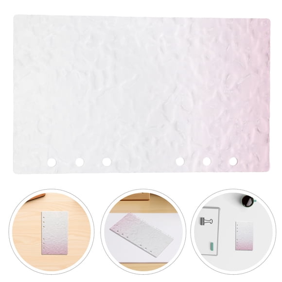 IDEANATEGRATE Protector Reutilizable Para Cuaderno A6 Con Cubierta Acrílica Rosa Transparente Para Planificador