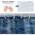 thumbnail image 3 of Vintage Fish Scales Shower Curtain Fabric Shower Curtain Set with 12 Hooks Waterproof 72 * 72 Inches for Bathroom Beach Caravan Hotel, 3 of 6