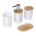 thumbnail image 2 of Bathroom Accessories Set Soap Dispenser Bottle Dish Suit White, 2 of 5