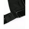 thumbnail image 7 of Alvivi Women's Wet Look Pu Leather Bra Top Plunging Tank Crop Top Vest Bustier Rave Dance Bra Black S, 7 of 7