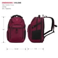 thumbnail image 3 of SWISSGEAR Stride ScanSmart Laptop Backpack, Burgundy, Feature Packed for School, Travel, Everyday, 3 of 15