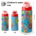thumbnail image 2 of Cartoon Bubble Guppies Kid's Insulated Water Bottle With Straw Vacuum Stainless Steel Cup Leak-Proof Toddler Thermoses Water Cup For Children, 2 of 8