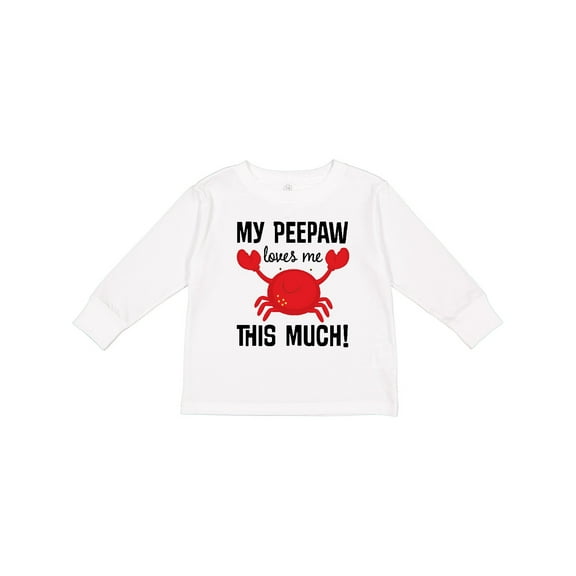 Inktastic My Peepaw Loves Me Boys or Girls Long Sleeve Toddler T-Shirt
