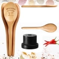 thumbnail image 4 of WQNZMADO 3 Pieces Golden Spoon Award Trophies Set Chili Cook Off Wood Spoon Prizes Wooden Engraved with Trophy Base Cooking, 4 of 4