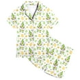 thumbnail image 3 of RMGVDSD Cute Girls Pajamas Sleepwear Easter 2 Piece Pajama Sets For Kids Easter Egg Print Short Sleeve Button Down Shirt Shorts Pajama Sets Soft Nightwear Nightgown, 3 of 6
