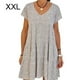 thumbnail image 1 of Sonducket Vestido de manga corta con cuello en V y volantes estampados para mujer Vestidos Blanco XXL, 1 of 4