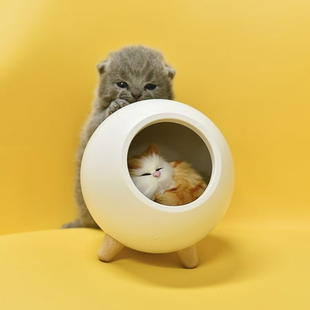 

Cat Pet House Ambience Lamp LED Night Light Cute Little Cat Pet House Night Light USB Charging Touch Stepless Dimming Light