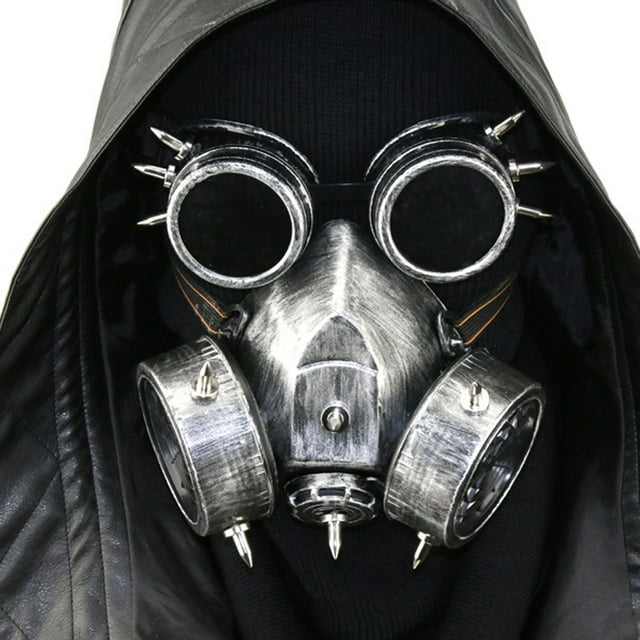 Steampunk Máscara De Gas Gafas Spikes Esqueleto Guerrero Máscara De La Muerte Mascarada Cosplay Disfraces De Halloween Props
