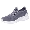 thumbnail image 1 of Zapatillas deportivas de malla transpirables para mujer, informales, con cordones, cómodas, deportivas, a la moda para estudiantes, 1 of 4