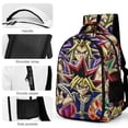 thumbnail image 4 of Yu-Gi-Oh Anime Backpack Multipurpose Daypack Large Capacity Student Schoolbag Satchel Bookbag Rucksack Travel Laptop Bag With Pockets, 4 of 6
