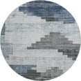 thumbnail image 2 of Addison Rugs Mayfield Premium Machine Washable Transitional Geometric Blue Round Rug, 8' x 8', 2 of 6