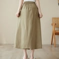thumbnail image 5 of Kaemgyyd Womens Cargo Skirt Baggy Drawstring Elastic High Waist Midi Skirts with Pockets Casual Loose Streetwear, 5 of 7
