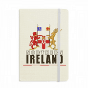 Northern Ireland Logo Map Flag Notebook Official Fabric Hard Cover Classic Journal Diary