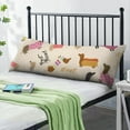 thumbnail image 2 of Dog and Nature Artwork Body Pillow Cover 20x54 - Stretchy Fabric - Invisible Zipper, 2 of 5
