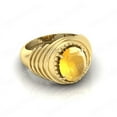 thumbnail image 4 of Shree Jewelrs Original Certified Natural Yellow Sapphire (Pukhraj) Ring - 3.75 Ratti Certified Handcrafted Ring Jupiter Ring, PANCHDHATU Gold Plated Ring for Men and Women, 4 of 5