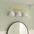 thumbnail image 4 of Golden Lighting 6956-BA3 OG-WHT Zoey 3 Light Bathroom Vanity, Olympic Gold, 4 of 4