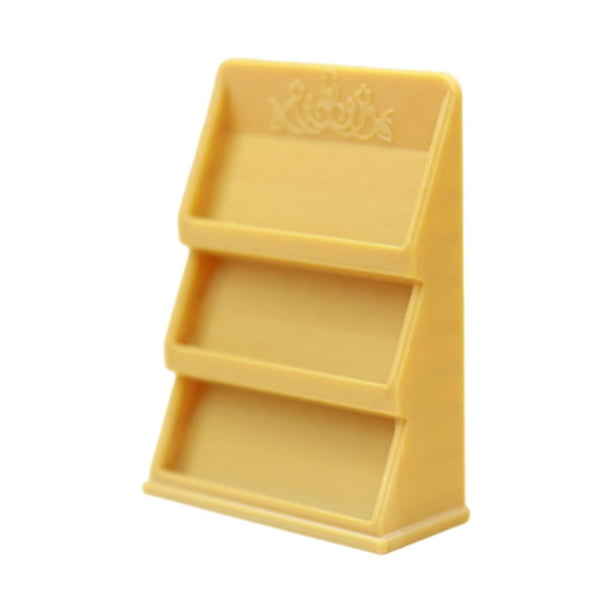 Estantería para casa de muñecas, accesorios para casa de muñecas, bricolaje, simulación creativa y versátil, mini marrón claro