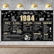 thumbnail image 1 of Gran pancarta de decoración para 40 cumpleaños de 1984, telón de fondo para hombres y mujeres, cartel de feliz 40 cumpleaños, suministros para fiestas, fondo fotográfico de 40 cumpleaños en negro y, 1 of 6