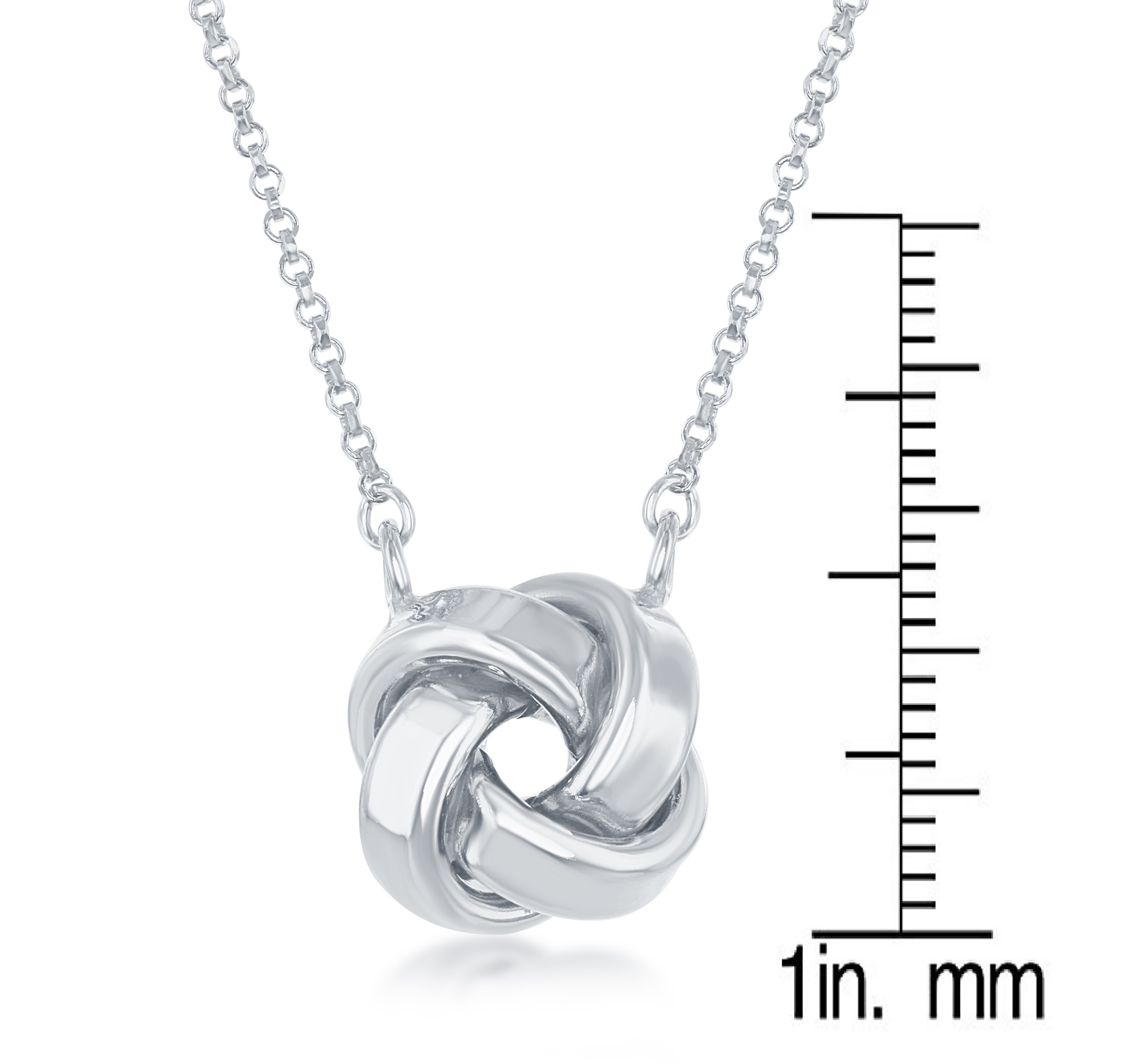 platinum love knot necklace