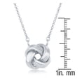 thumbnail image 2 of Sterling Silver Italian High Polish 3D Love Knot Necklace, 2 of 2