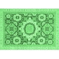 thumbnail image 1 of Ahgly Company Indoor Rectangle Abstract Emerald Green Modern Area Rugs, 2' x 3', 1 of 4