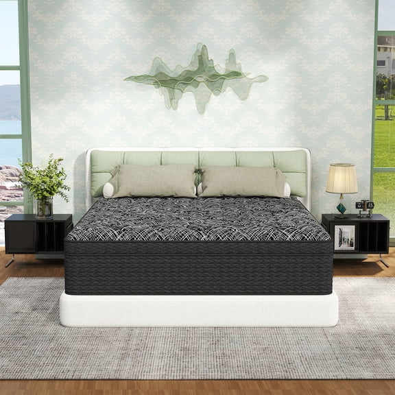 Kviwasha Mattress 12 inch Queen Size, Gel Memory Foam Hybrid Mattress in a Box, Cozy Sleep