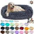 thumbnail image 2 of Cama cuadrada de lujo para perros pequeños, medianos y grandes, esterilla de felpa larga, suministros para mascotas, cama calmante lavable, 2 of 4