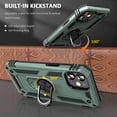 thumbnail image 5 of ULAK iPhone 11 Case with Kickstand Loop, Sturdy Heavy Duty Shockproof Phone Case for Apple iPhone 11 with  Rotating Holder Ring for Men Boys Women Girls, Green, 5 of 8