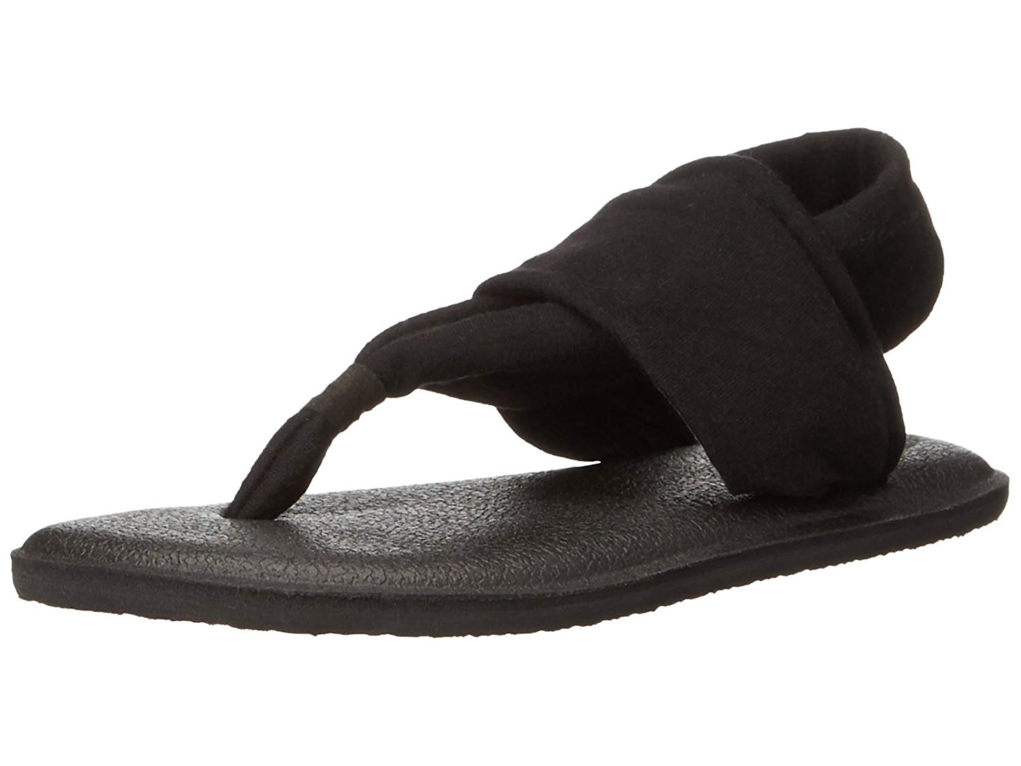 black sanuk sandals