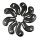 thumbnail image 2 of 9 piezas Golf Iron Covers Set Golf Club Headcovers PU cuero bordado número Textura tejida negra kusrkot Cubiertas de cabeza de hierro de golf, 2 of 8