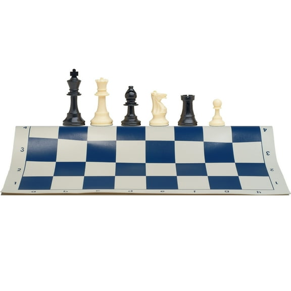 WE Games Best Value Plastic Staunton Tournament Chess Set - Vinyl Board Wood Expressions, Inc.