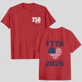 thumbnail image 5 of Duqingm Usa 250th Anniversary T Shirt 4th of July T Shirts for Women Patriotic American Flag Graphic Tshirts Short Sleeve Crew Neck USA Flag Patriotic Memorial Day Tee Red,L, 5 of 7