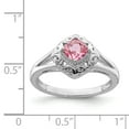 thumbnail image 2 of 925 Sterling Silver Rhodium-plated Pink Tourmaline Ring, 2 of 2