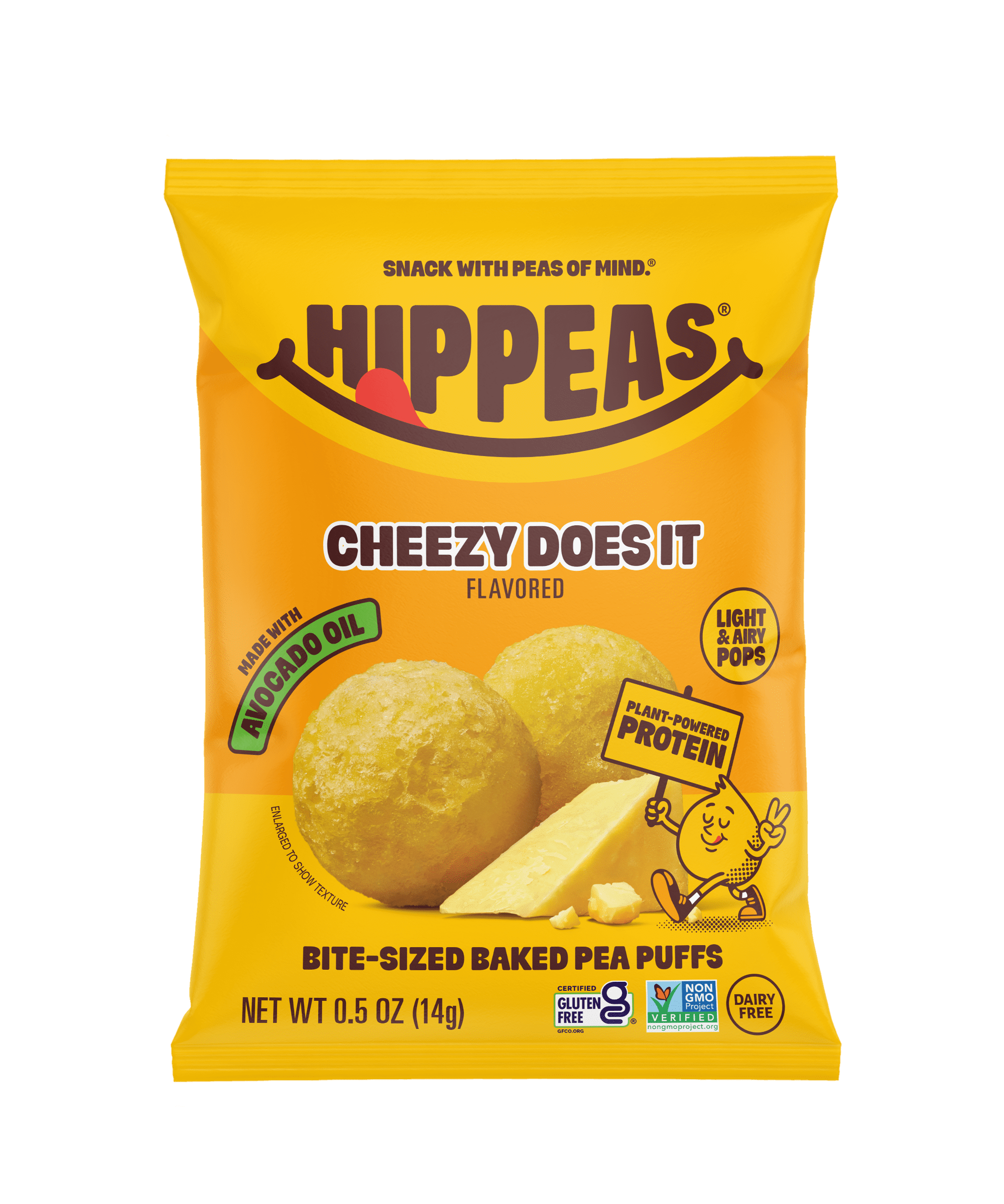 HIPPEAS Chickpea Pops, Cheezy Does It, Dairy Free, 3g Protein, 0.5 oz, 21 Count