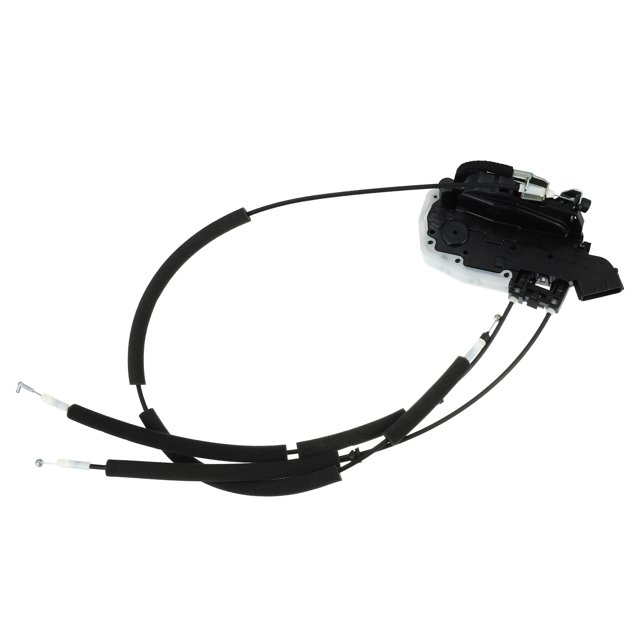 motor de actuador de bloqueo de puerta trasera izquierda para nissan rogue 2008-2015 rogue select 2014-2015 82501-jm00a unique bargains Nuevo motor actuador de cerradura trasera izquierda para reemplazo, vista frontal sobre fondo blanco. Cuerpo negro con tono plateado, piezas de plástico y hierro, con conector de 2 pines y tres cables con fundas de espuma; dimensiones 19×10.6×9.5 cm. Sustituye la pieza 82501-JM00A; instalación profesional recomendada. También suele usarse como reemplazo directo en talleres de cerraduras eléctricas.