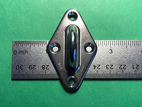 or 1//4/" 2.5/" x 1.5/" Marine 65mm x 40mm Stainless Steel 316 Diamond Pad 6mm