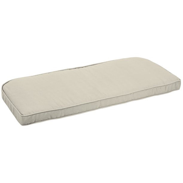 Arden Selections Sand Canvas 18 x 41.5 in. Outdoor Wicker Settee Cushion