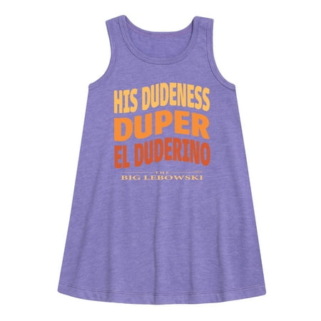 

The Big Lebowski - His Dudeness - Toddler and Youth Girls A-line Dress