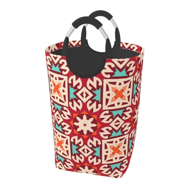 Laundry Hampers, Abstract Colorful Geometric Pattern Foldable Laundry