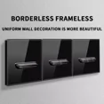 thumbnail image 5 of 86x86mm Tempered Glass Switch Socket EU Wall Sockets Push Button High Quality Wall Switch 1-4 Gang Auto Reset Switch, 5 of 5