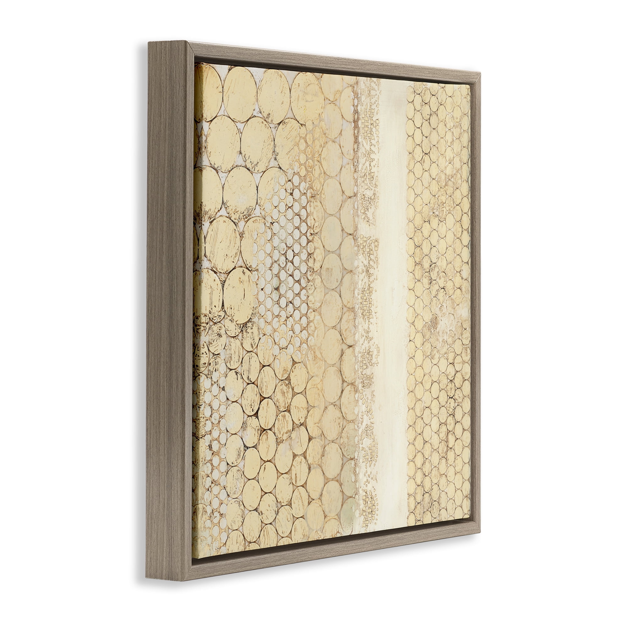 Stupell Industries Rustic Natural Pattern Abstract Painting Brown Floater Framed Canvas Art Print Wall Art, 18 x 18