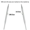thumbnail image 4 of Uxcell Size US 8 Knitting Needles Circular Needle 16 inch Round Metal Stainless Steel Needle for Handmade Projects DIY Knitting, 4 of 6
