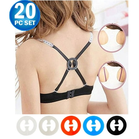 Bra Strap Clips For Back - Conceal Bra Straps, Bra Strap Holder, Cleavage Control - Racerback Bra Clips Add Full Cup Size (Best Bra For Maximum Cleavage)