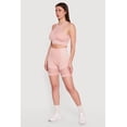 thumbnail image 2 of Women's Striped Fishnet Detail Seamless Biker Shorts, 2 of 4
