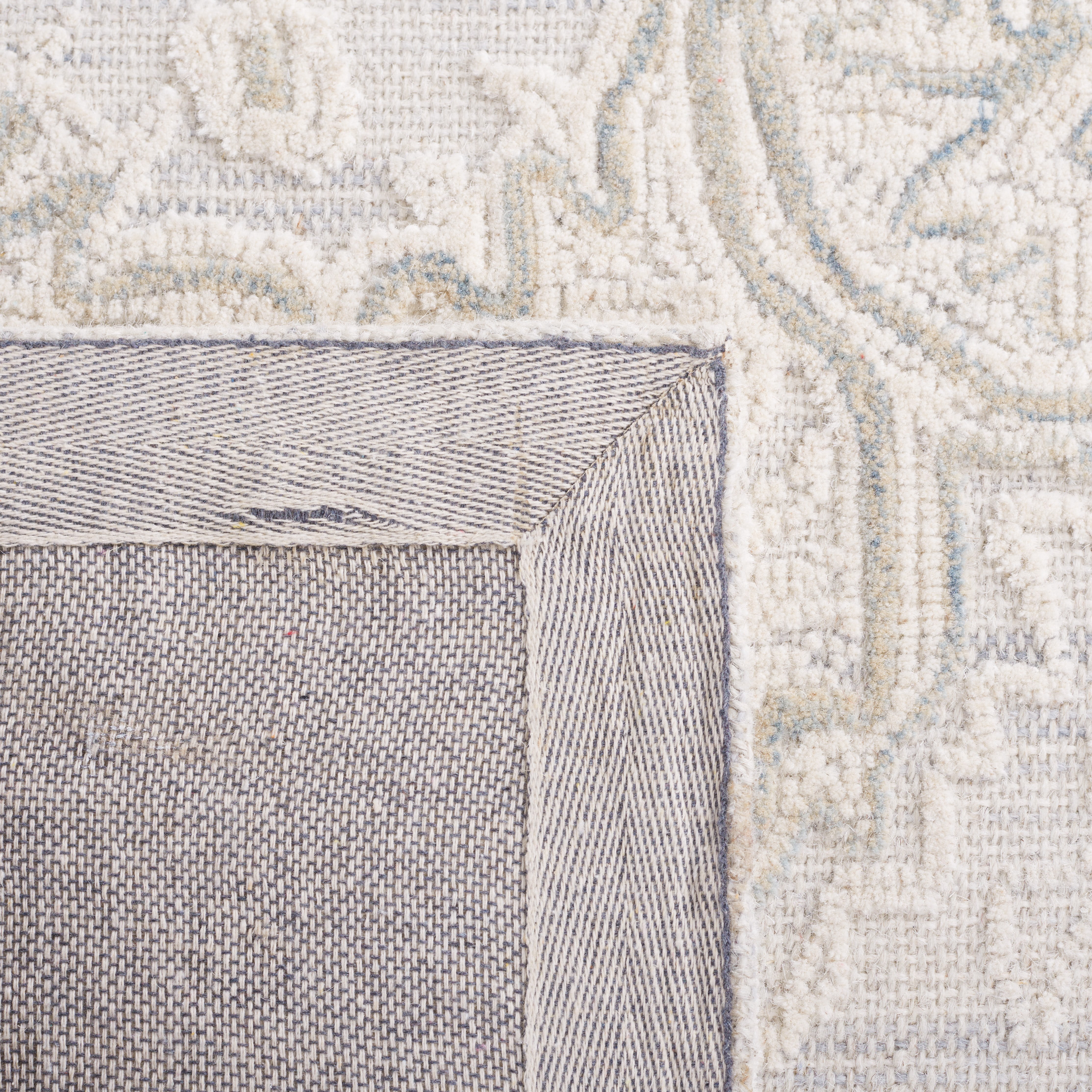SAFAVIEH Trace Mia Medallion Area Rug, Grey/Ivory, 6' x 6' Round